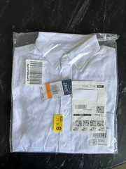 IZOD Young Men’s Long Sleeve Button-Down Oxford Shirt Uniform, White, Size S