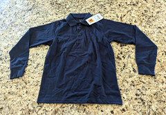 A+ Kids Jersey Knit Long Sleeve Shirt School Uniform Navy Blue size Youth M