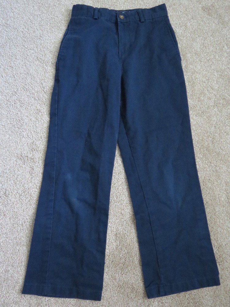 DOCKERS FLAT FRONT ADJ. WAIST NAVY PANT-SIZE 10 SLIM
