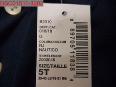 The Children’s Place Boys Nautico Uniform Pique, Size 5T 889705118384