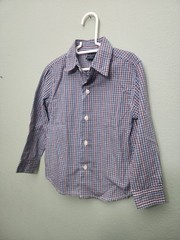 NWOT-Nautica Toddler Boys Plaid Button Down Dress Shirt Long Sleeve Size 3T