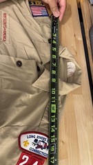 Boy Scouts BSA Cub Scouts Shirt Youth Large Tan Long Sleeve Uniform Patch Stains