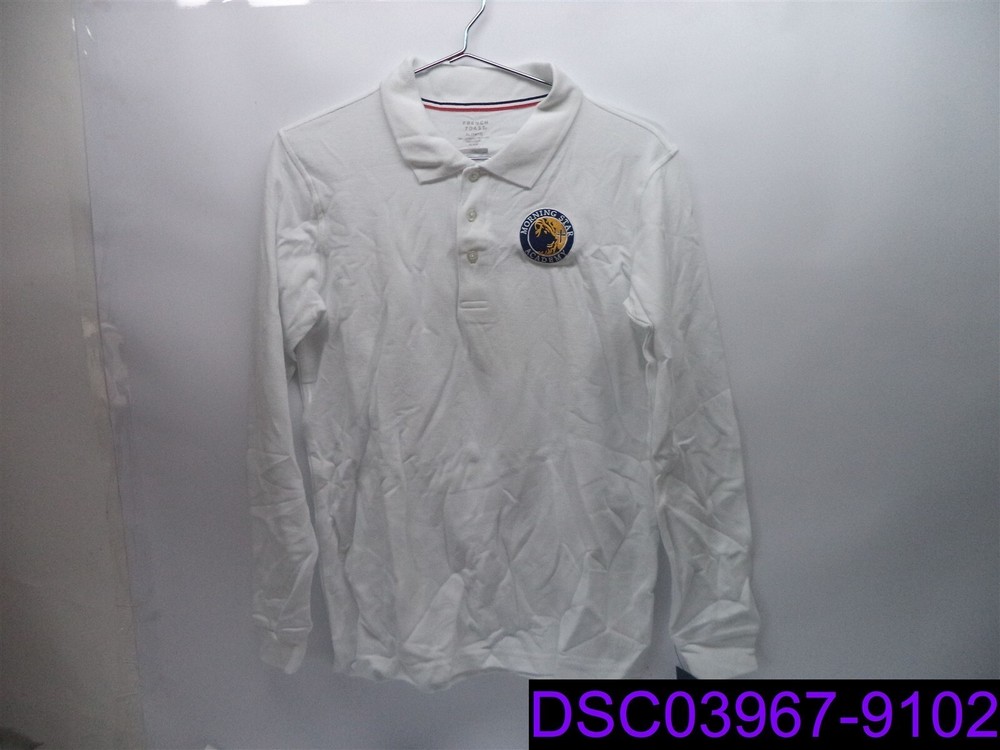 NWT French Toast Size XL 14/16 White Polo Long Sleeve Morning Star Academy