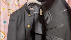 ^_^Japanese SchoolBoy Uniform . Excellent . Black. L~ XL. School Badge. 2