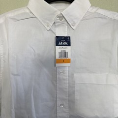 Izod Approved Schoolwear Long Sleeve Button Shirt White Size Small