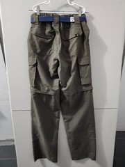Boy Scouts Pants Boys M Switchbacks Green Cargo Convertible Belted Badges Unhem