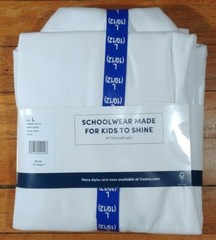 French Toast Short Sleeve Pique Polo White sz. L youth (10/12) NWT 2-pack