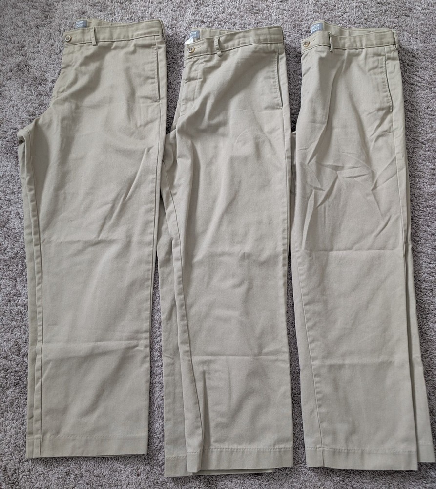 3pr. Boys XL Husky Khaki School Uniform Pants Irvington By Dennis H28