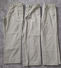 3pr. Boys XL Husky Khaki School Uniform Pants Irvington By Dennis H28