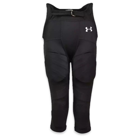 NWT Under Armour Youth Gameday Integrated Football Pants black padded logo