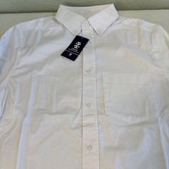 Izod Approved Schoolwear Long Sleeve Button Shirt White Size Small