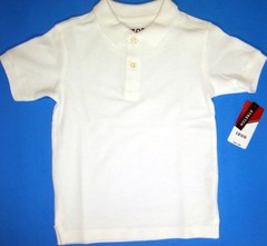 IZOD Boys School Uniform Short Sleeve Polo Shirt NWT Sz 6R or 7X Red White Blue