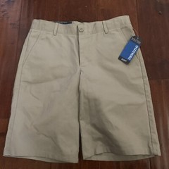Nautica Boys’ School Uniform Performance Short Khaki Size 12 Husky