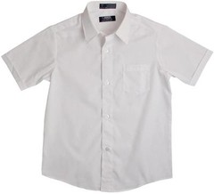 Boys new french toast white broadcloth button down short sleeve dress shirt