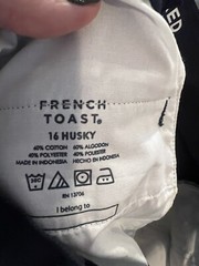 French Toast Boys Uniform Pants Size 16 Husky Boys