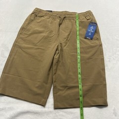 NWT Nautica Boys 14 R School Uniform Performance Tan Khaki Short Elastic Waist