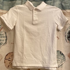 Cat & Jack Boys’ Short Sleeve White School Uniform Polo Shirt – Size Small(6-7)