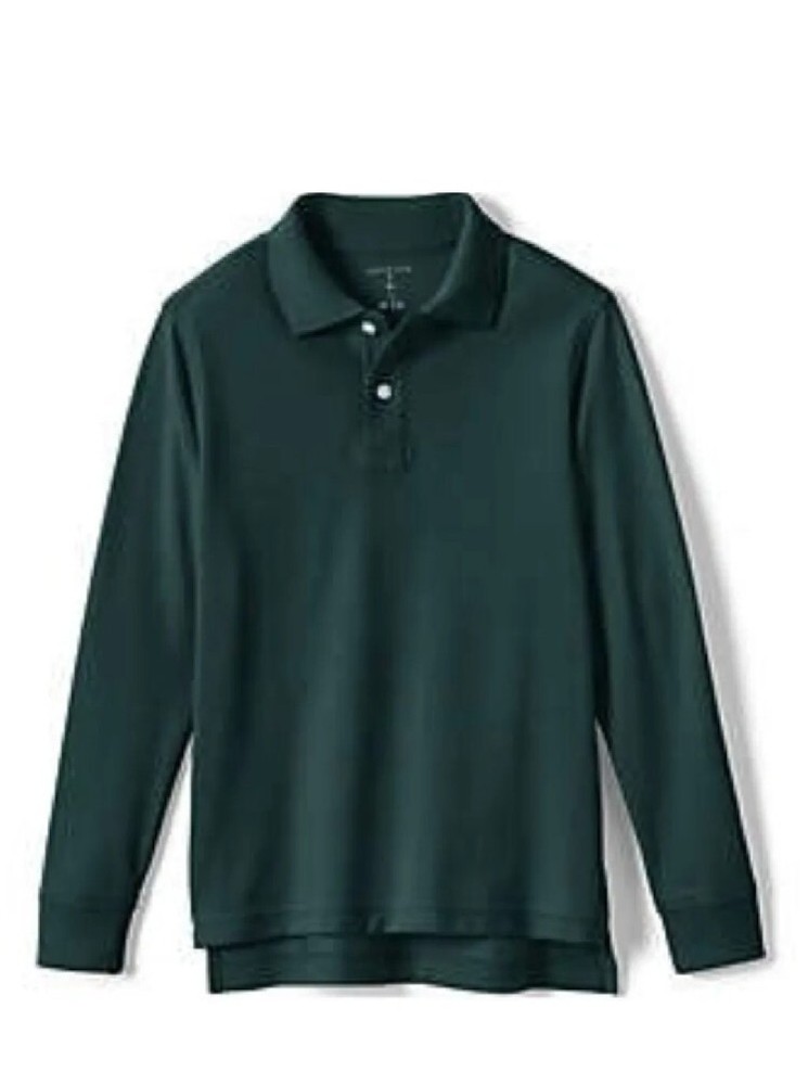 LANDS’ End Boy’ kid Evergreen MESH POLO SIZE XL ( 15-16year) 164-176cm #9