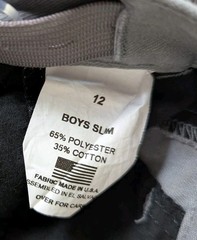 Norman’s Boys Slim School Uniform Pants Gray Size 12