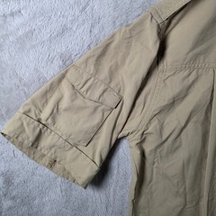 Boy Scouts of America Uniform Shirt Youth Large Tan Supplex Nylon Short Sleeve