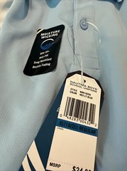 NWT Nautica Boys Uniform Polos 2 White Blue Shirts Sz 18/20 18 20 School