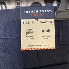CLOSE OUT! NWT FRENCH TOAST School Uniform Boys Shorts Sz 12 Waist 26″ Blue