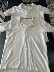 Boys Polo White Uniform Size L (14/16H) Set Of 2