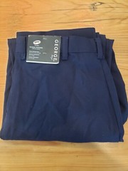 GEORGE Boys’ FLAT FRONT TWILL PANT Straight Fit SIZE 18 NAVY BLUE NWT
