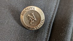 ^_^ Japanese SchoolBoy Uniform . Excellent . Navy. L~ XL. School Badge. 180A
