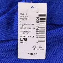 The Children’s Place Boys Polo Shirt Lot Of 2 Renew Blue Short Sleeve L New