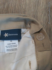 NEW School Uniform Shorts Boys Size 10 Khaki Adjustable Waist Band Unisex