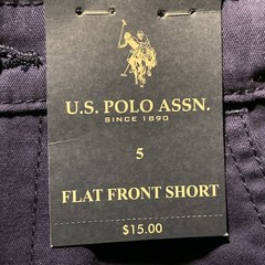 US Polo Assn Boys Uniform Shorts Size 5 Navy Blue