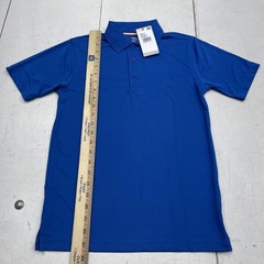 French Toast Polo Shirt Boys 10-12 Blue Performance Moisture Wicking Uniform