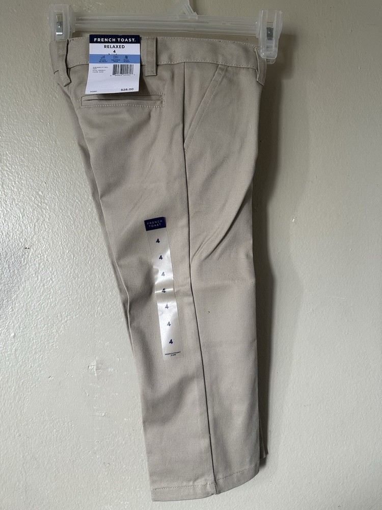 Boys French Toast Size 4 Relaxed Khakis School Uniform Pants Twill Power Knees