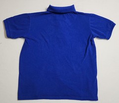Authentic Galaxy School Uniform Children Sz 8 royal blue short-sleeve pique polo