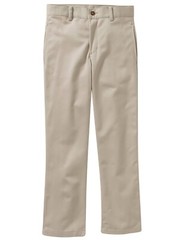 George Boys School Uniform Flat Front Twill Pant w Scotchguard, Khaki, 5
