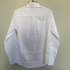 Izod Approved Schoolwear Long Sleeve Button Shirt White Size Small