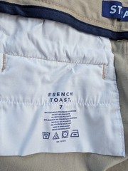 French Toast BOYS 7 School Uniform Chinos pants Adjustable Waist Khaki