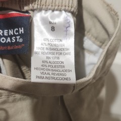 French Toast Boys Khaki Uniform Shorts Size 8 Adjustable Waist RN13706