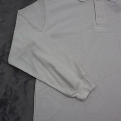 Joy Land Shirt Youth 18 White Chest Button Long Sleeve Collared School Uniforms