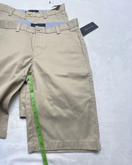 2 NWT Tommy Hilfiger School Uniform Khaki Shorts Boys 14 Beige Bermuda Chino