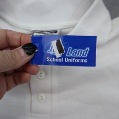 Joy Land Shirt Youth 18 White Chest Button Long Sleeve Collared School Uniforms