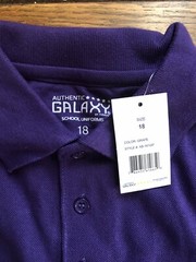 Galaxy by Harvic School Uniform Shirt Short Sleeve Boys 18 Grape / Purple
