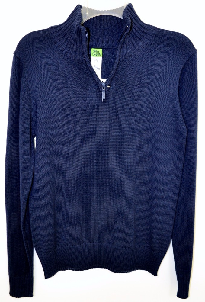 Sam and George Sweater Boy Navy Blue High Collar Sweater Quarter Zip MSRP 44 NEW