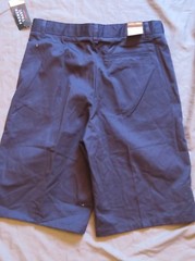New French Toast Boy’s Unisex Uniform Navy Blue Khaki Shorts Flat Front Size 20