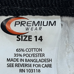 Premium Wear Boys Schoolwear Pants Size 14 Tan Khaki New With Tags Flat Front