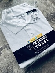 NEW Uniform Polo Boys/Girls Long Sleeve White Size 14 Youth French Toast Brand