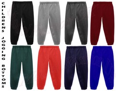 JOGGING BOTTOMS – Kids Warm Fleece Style Plain Joggers Bottom Pants 2 – 15 Years