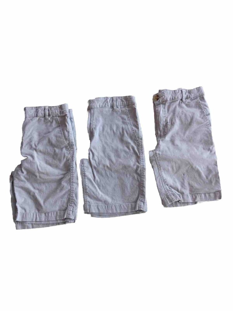 LOT OF 3 Spring & Gege Boys Gray School Uniform Chino Shorts Size Lg EUC