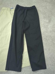 Lot of 2 French Toast Pants Youth Boys 16 Beige Black Relaxed School Uniform